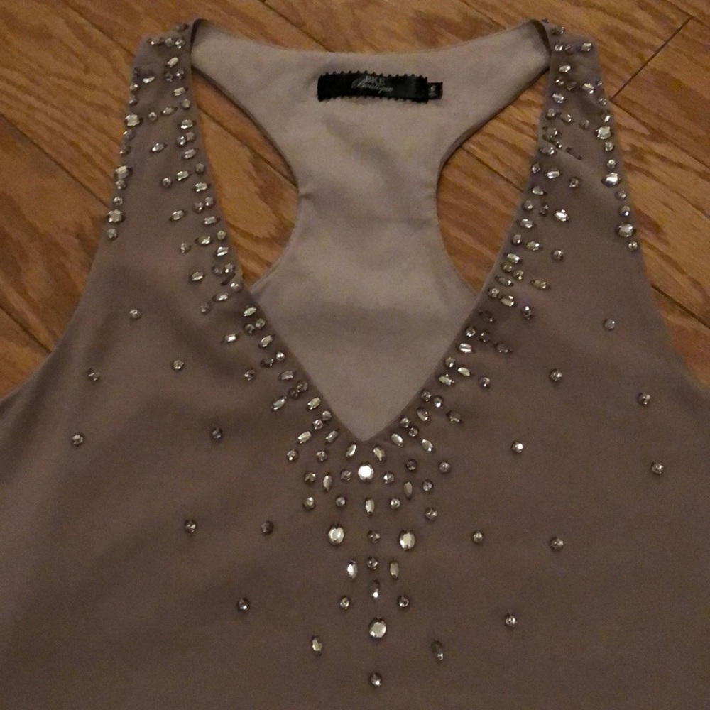 Buckle Lavender with Rhinestones Racerback Tank